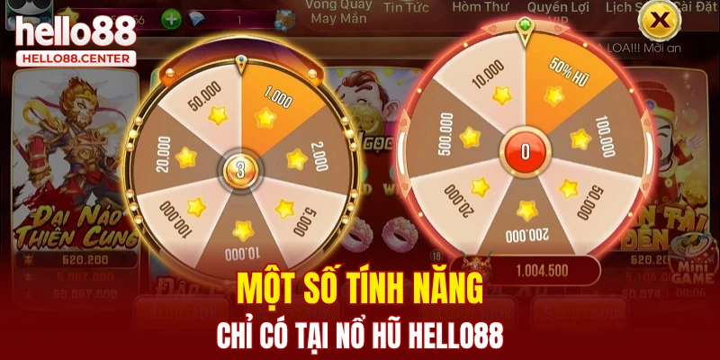 Một số tính năng chỉ có tại nổ hũ Hello88