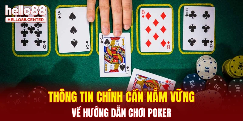 Thông tin chính cần nắm vững về hướng dẫn chơi Poker